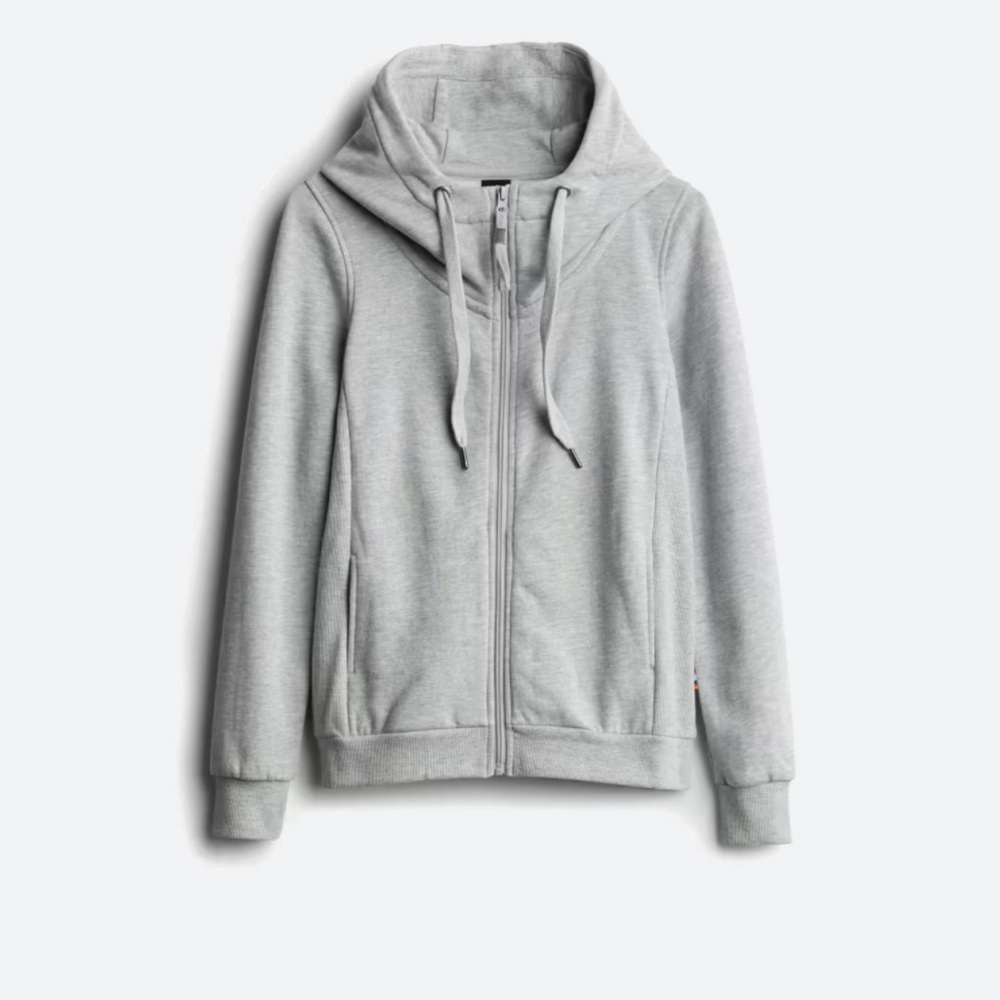 MPG Sport Stitch Fix Dria Hooded Zip Up Sweatshirt Jacket sz L Gray